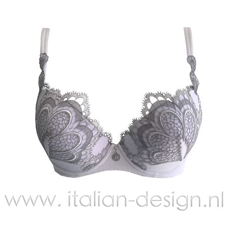 AMBRA Lingerie BH S Grand Arche Push Up BH White 0328 Italian Design