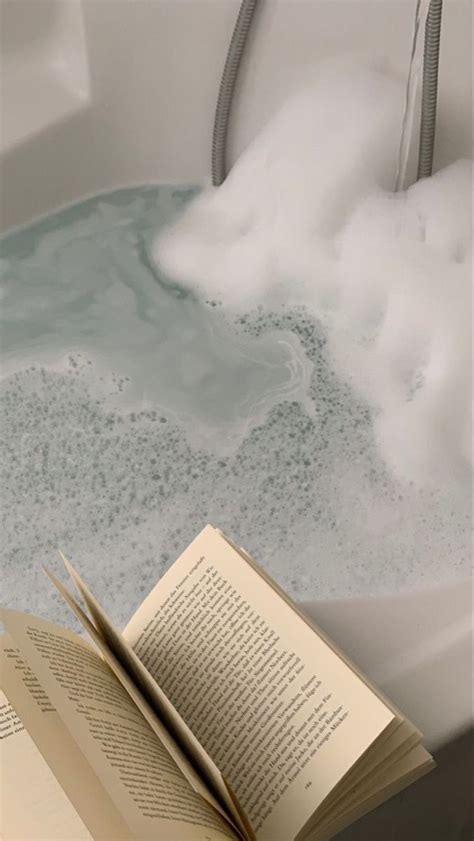 Aesthetic Self Care Bubble Bath Reading Book Book Aesthetic Beige