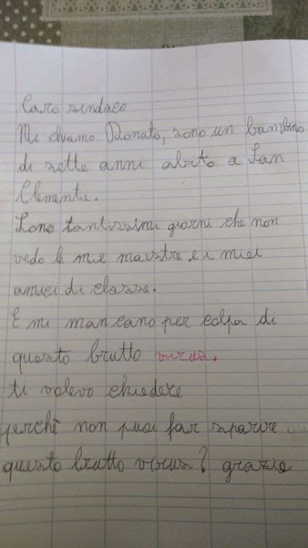 La lettera di un bambino al sindaco della sua città perché non puoi