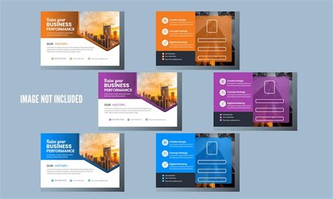 Premium Vector Multiple Post Card Template Design