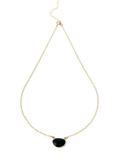 Gf Onyx Crescent Necklace Oceans Allure