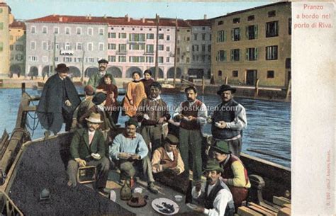 Riva Porto Pranzo um 1905 Wiener Werkstätte Postkarten