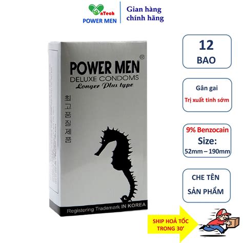 Bao Cao Su Power Men G N Gai Size Nh Mm Ch A Benzocain K O D I