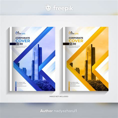 Premium Vector Corporate Book Cover Design Template Set With Creative