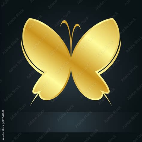 butterfly gold Stock Vector | Adobe Stock