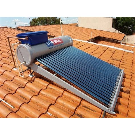 Kit Aquecedor Solar A Vácuo Acoplado Boiler 200 Lts 20 Tubos