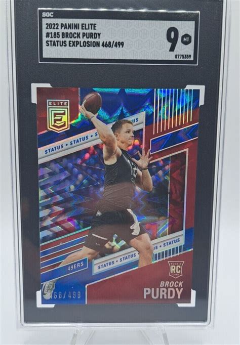 Panini Donruss Elite Brock Purdy Status Explosion Sgc Mint