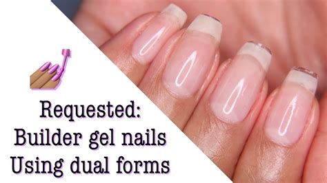 Requested Builder Gel Nail Using Dual Forms Youtube