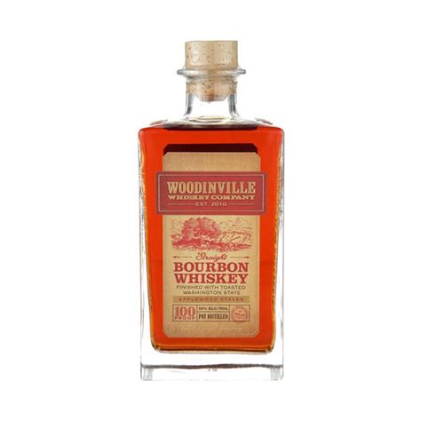 Woodinville Applewood Staves Bourbon Whiskey 750ml Wooden Cork