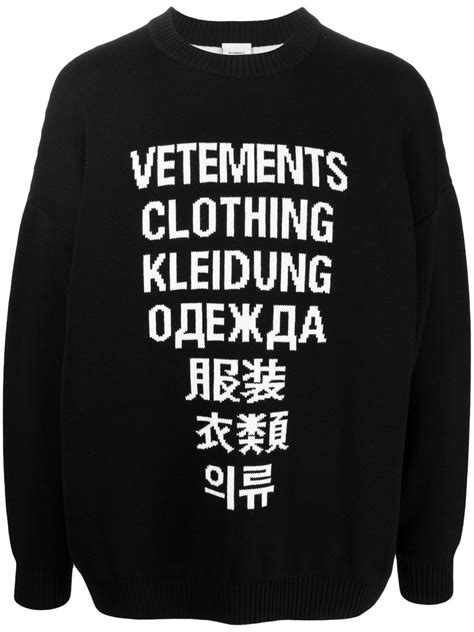 Vetements Graphic Print Long Sleeved Sweatshirt Farfetch