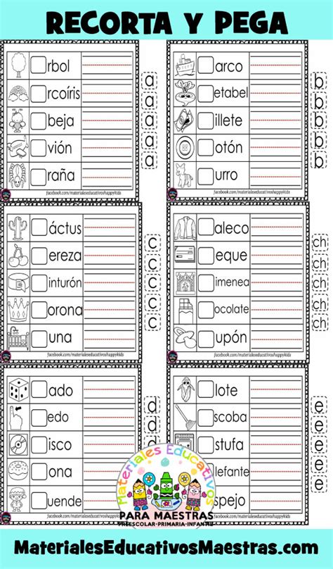 Recorta Y Pega El Abecedario Materiales Educativos Para Maestras