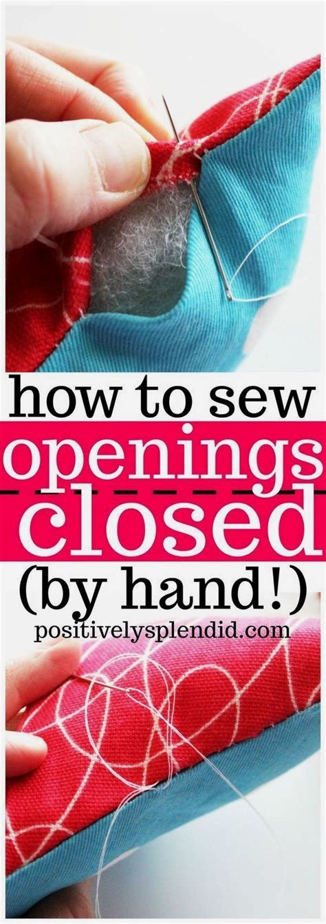 How To Sew Openings Closed By Hand With A Ladder Stitch Positively Splendid Crafts Sewing