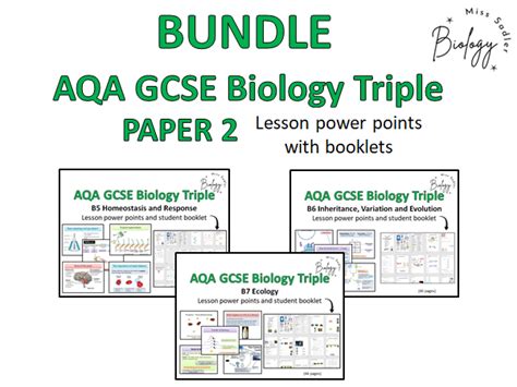 Aqa Triple Biology Gcse Paper 2 Teaching Bundle Teaching Resources