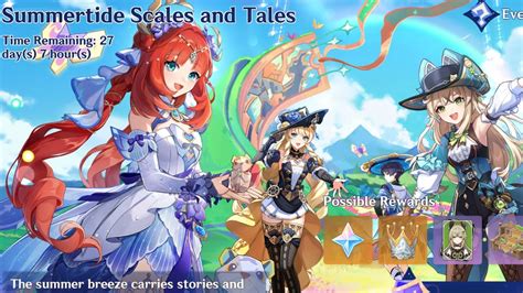 Genshin Impact Summertide Scales And Tales En Summer Event