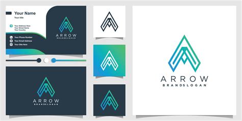 Arrow logo design vector with creative unique concept 10752834 Vector ...