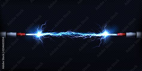 Electrical Discharge Passing Through Air Between Two Pieces Of Naked