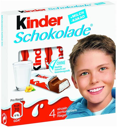 Ferrero Kinder Schokolade 1 Pack Mit 4 Riegel 50 G Packung Verschiedene Motive Amazon De