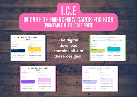 Kids Emergency Contact Card Emergency Card for Backpack - Etsy