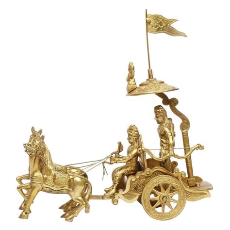 ARTVARKO Mahabharat Geeta Arjun Chariot Rath With Krishna Hanuman