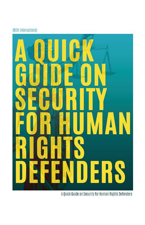 UPDATED A Quick Guide On Security For Human Rights Defenders IBON