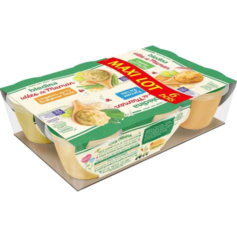 BLEDINA Blédina Idées de maman bols 3 variétés dès 12 mois 6x200g