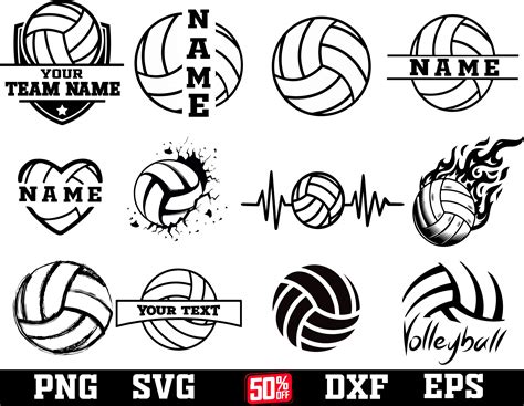 Volleyball Svg Bundle Volleyball Team Name Svg Volleyball Png