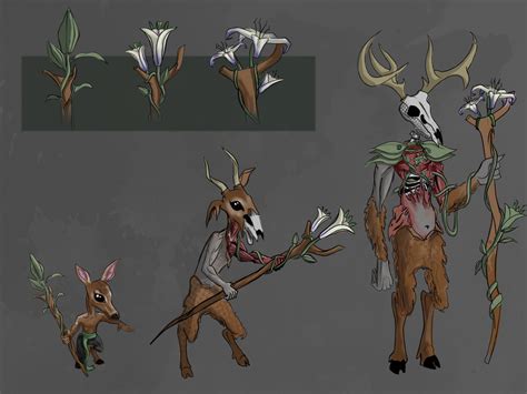 Artstation Wendigo Character Level Up Concept