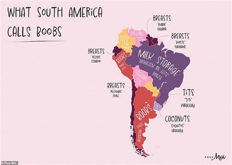 Fun Maps Reveal The Most Used Nicknames For Breasts Around The World