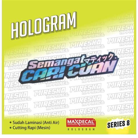 Jual Terbaru Stiker Viral Hologram Terlaris Racing Series 8 Sticker