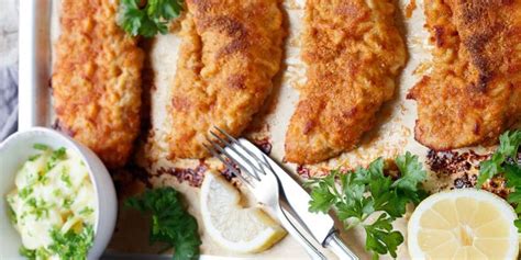 Knusprige Panade Ohne Fritteuse Gebackene Schnitzel Aus Dem Ofen