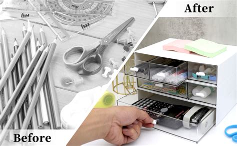 Desk Organizer Stackable Desk Drawer Organizer Plastic Storage Drawers