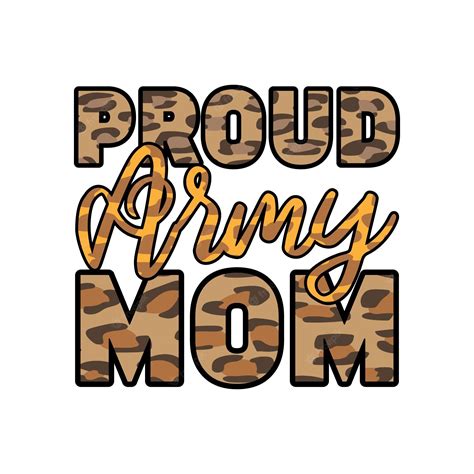 Premium Vector Proud Army Mom