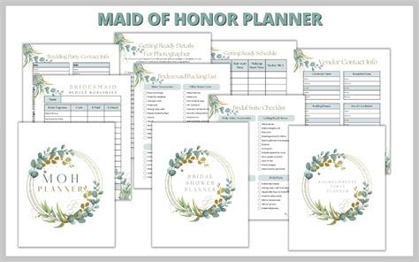 Complete Maid Of Honor Planner Wedding Checklist