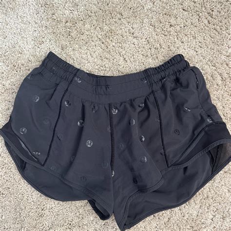 Lululemon Hotty Hot Low Rise Lined Short 2 5 Logo Depop
