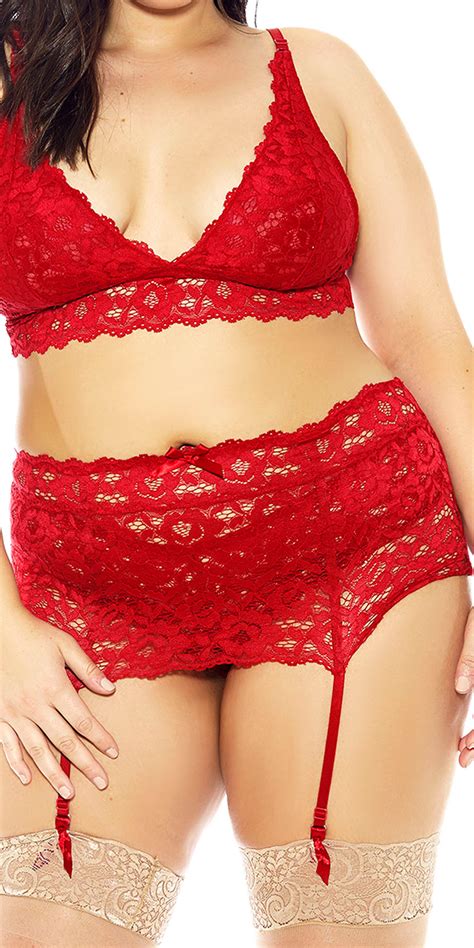 Plus Size Lace Garter Belt Sexy Womens Lingerie Sleepwear Intimates