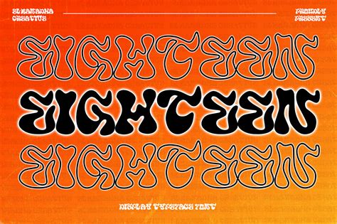 eighteen display typeface font elbanadha creative