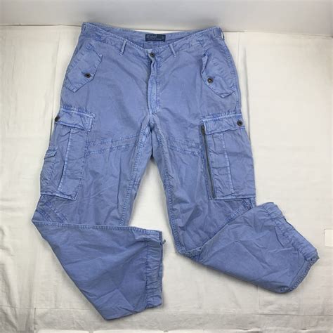 Vintage Polo Ralph Lauren Cargo Pants Adult 36 Blue A Gem