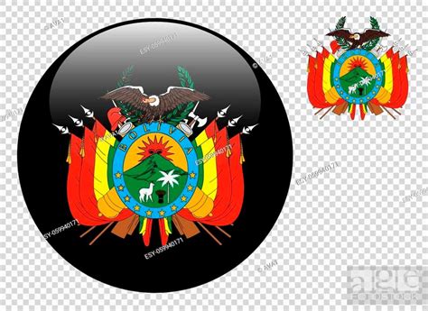 Coat Of Arms Of Bolivia Vector Illustration On A Transparent Background