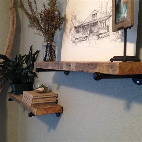 TLBTEK 6 Pcs 8inch Rustic Pipe Decor Industrial Shelf Brackets Vintage