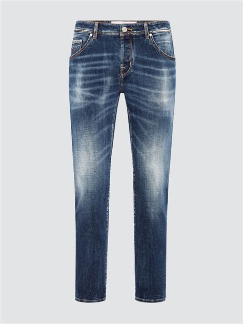 Mens Scott Cropped Carrot Fit Jeans Blue Jacob Cohën™