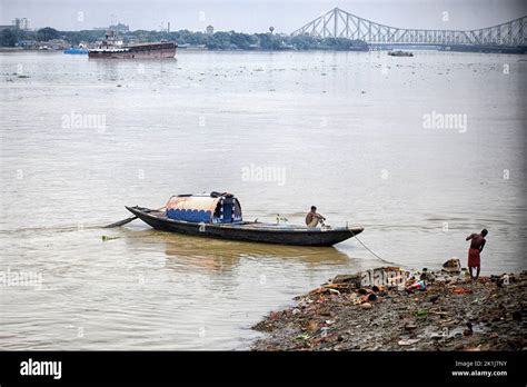 Kolkata India 18th Sep 2022 A View Of The River Ganges From Prinsep