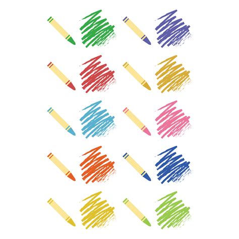 Collection of Crayons 12675588 Vector Art at Vecteezy