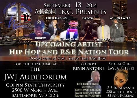 Upcoming Artist Hip Hop R B Nation Tour Tickets In Baltimore Md