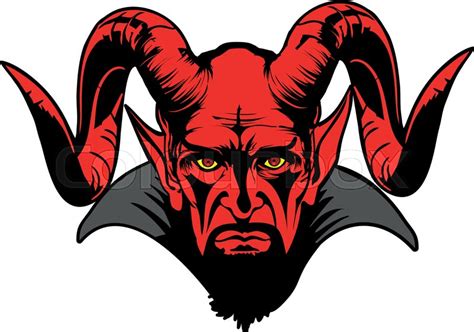 Devil Head Illustration Stock Vector Colourbox