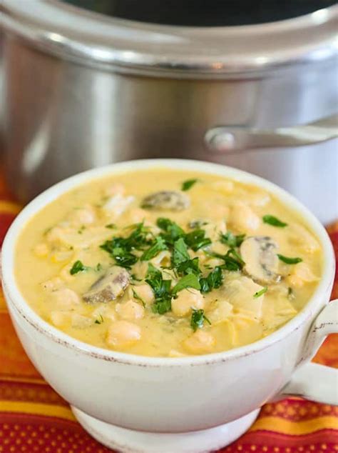 Chickpea Mushroom Soup With Tahini Vegkitchen