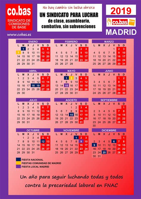 Calendario Laboral Convenio Del Metal Madrid 2020 Calendario Jan 2021