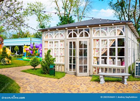 Restaurant Gazebo With A Thatched Roof On The Seashore Summer House Of Cafe On The Beach