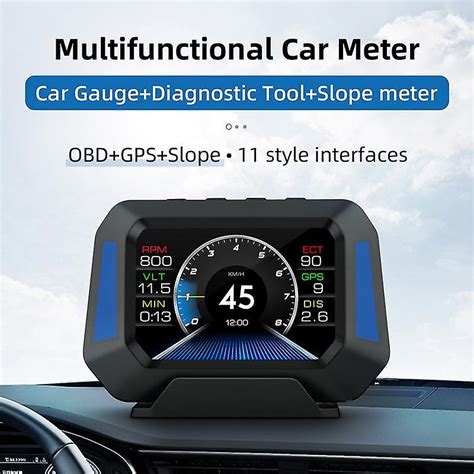 Compteur de vitesse numérique GPS Inclinomètre de voiture universel