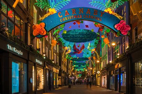 Christmas Lights On Carnaby Street London Uk Editorial Stock Photo