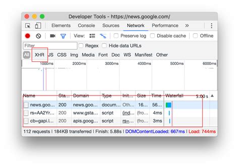 How To Use Chrome Dev Tools To View Requests Sent By Javascript